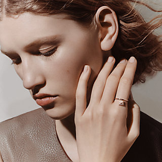 リング 《エルメス・クルー・ドゥ・H》 1タッセル ダイヤ PG | Hermès